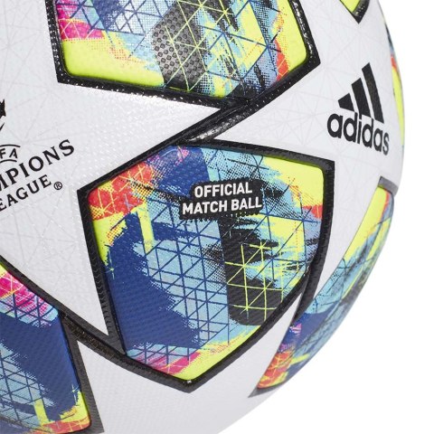 Piłka nożna adidas Finale OMB biało-niebiesko-żółta DY2560