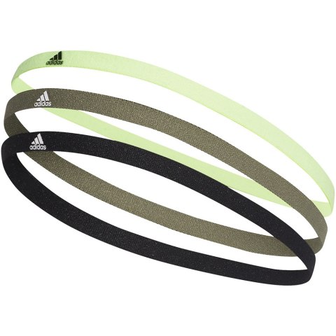 Opaska na głowę adidas Hairbands 3 szt. OSFM zielona, khaki, czarna FM0215 Opaska na głowę adidas Hairbands 3 szt. OSFM zielona, khaki, czarna FM0215