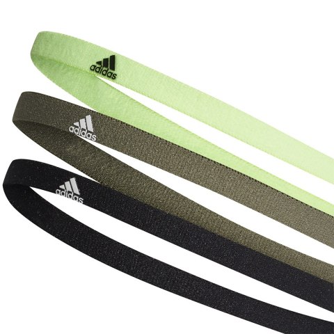 Opaska na głowę adidas Hairbands 3 szt. OSFM zielona, khaki, czarna FM0215 Opaska na głowę adidas Hairbands 3 szt. OSFM zielona, khaki, czarna FM0215
