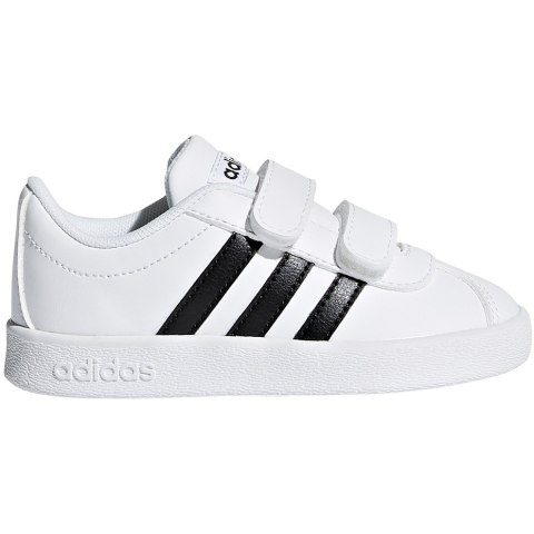 Buty dla dzieci adidas VL Court 2.0 CMF I biało-czarne DB1839 Buty dla dzieci adidas VL Court 2.0 CMF I biało-czarne DB1839