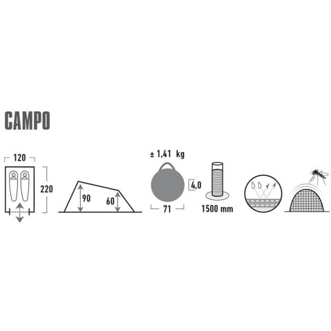 Namiot High Peak Campo czarny 10270