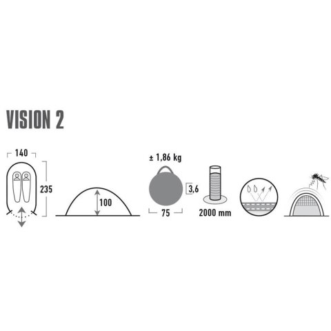 Namiot High Peak Vision 2 perłowy 10281