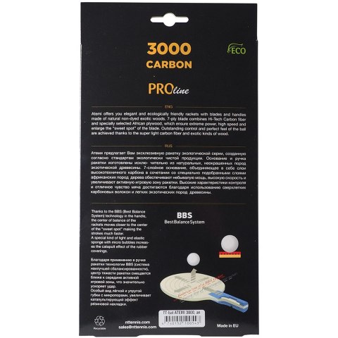 Rakietka do ping ponga New Atemi 3000 Pro concave Rakietka do ping ponga New Atemi 3000 Pro concave