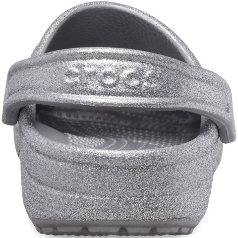 Chodaki damskie Crocs Classic Glitter Clog srebrne 205942 040 Chodaki damskie Crocs Classic Glitter Clog srebrne 205942 040