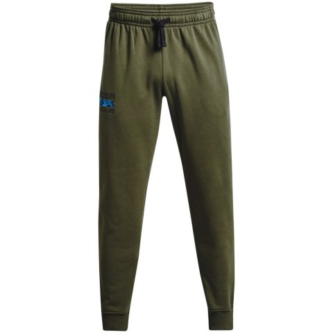 Spodnie męskie Under Armour Rival Flc Signature khaki 1366366 390 Spodnie męskie Under Armour Rival Flc Signature khaki 1366366 390