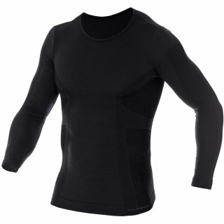 Bluza termoaktywna męska Brubeck Comfort Wool czarna LS11600