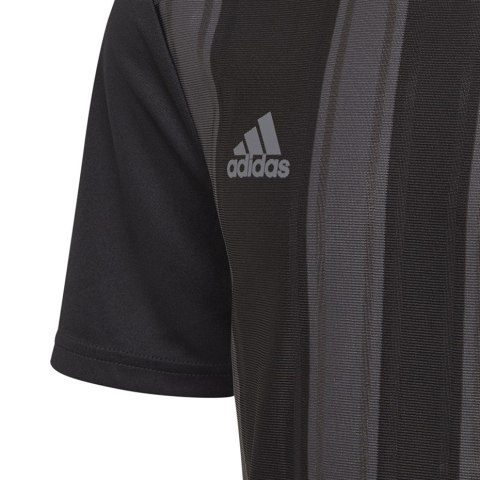 Koszulka dla dzieci adidas Striped 21 Jersey czarno-szara GN7634 Koszulka dla dzieci adidas Striped 21 Jersey czarno-szara GN7634