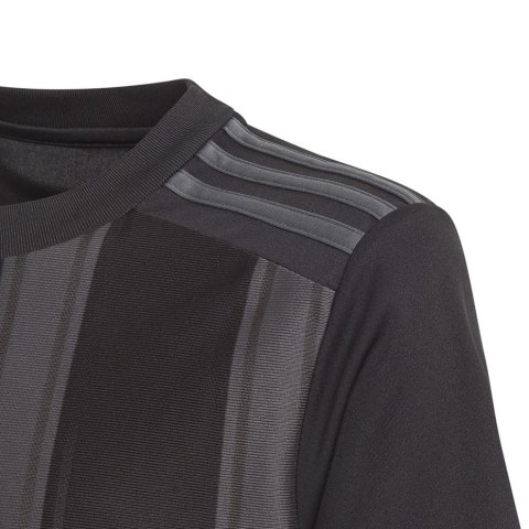 Koszulka dla dzieci adidas Striped 21 Jersey czarno-szara GN7634 Koszulka dla dzieci adidas Striped 21 Jersey czarno-szara GN7634