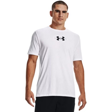 Koszulka męska Under Armour Repeat Ss graphics biała 1371264 100 Koszulka męska Under Armour Repeat Ss graphics biała 1371264 100