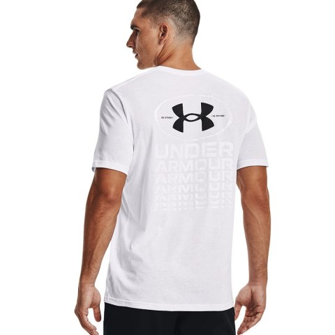 Koszulka męska Under Armour Repeat Ss graphics biała 1371264 100 Koszulka męska Under Armour Repeat Ss graphics biała 1371264 100