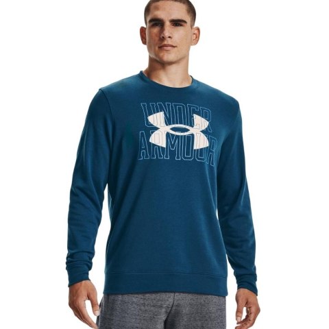 Bluza męska Under Armour UA Rival Terry Logo Crew niebieska 1370391 458 Bluza męska Under Armour UA Rival Terry Logo Crew niebieska 1370391 458