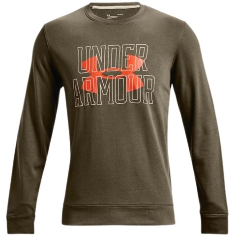 Bluza męska Under Armour UA Rival Terry Logo Crew zielona 1370391 361 Bluza męska Under Armour UA Rival Terry Logo Crew zielona 1370391 361