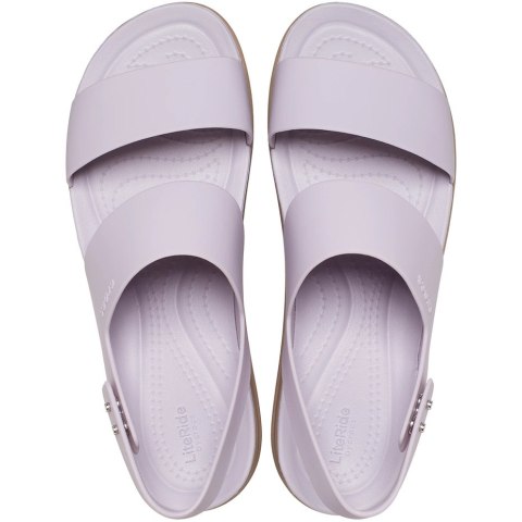Sandały damskie Crocs Brooklyn Low Wedge fioletowo-beżowe 206453 5PV Sandały damskie Crocs Brooklyn Low Wedge fioletowo-beżowe 206453 5PV