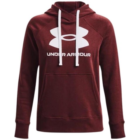 Bluza damska Under Armour Rival Fleece Logo Hoodie bordowa 1356318 690 Bluza damska Under Armour Rival Fleece Logo Hoodie bordowa 1356318 690