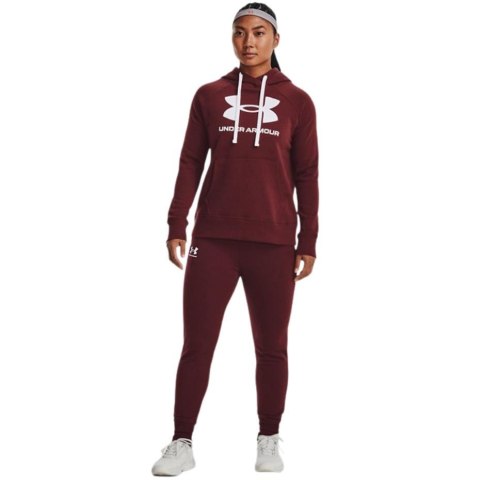 Bluza damska Under Armour Rival Fleece Logo Hoodie bordowa 1356318 690 Bluza damska Under Armour Rival Fleece Logo Hoodie bordowa 1356318 690