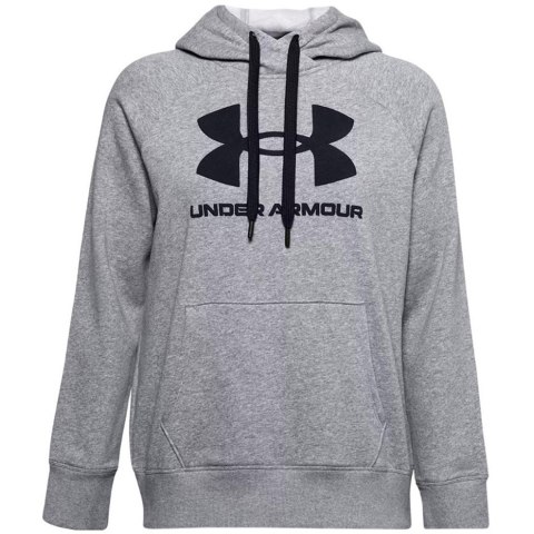 Bluza damska Under Armour Rival Fleece Logo Hoodie szara 1356318 035 Bluza damska Under Armour Rival Fleece Logo Hoodie szara 1356318 035