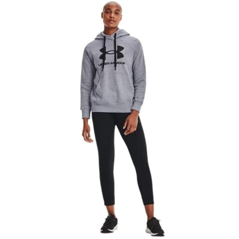 Bluza damska Under Armour Rival Fleece Logo Hoodie szara 1356318 035 Bluza damska Under Armour Rival Fleece Logo Hoodie szara 1356318 035
