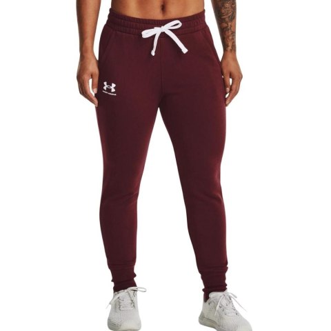 Spodnie damskie Under Armour Rival Fleece bordowe 1356416 690 Spodnie damskie Under Armour Rival Fleece bordowe 1356416 690