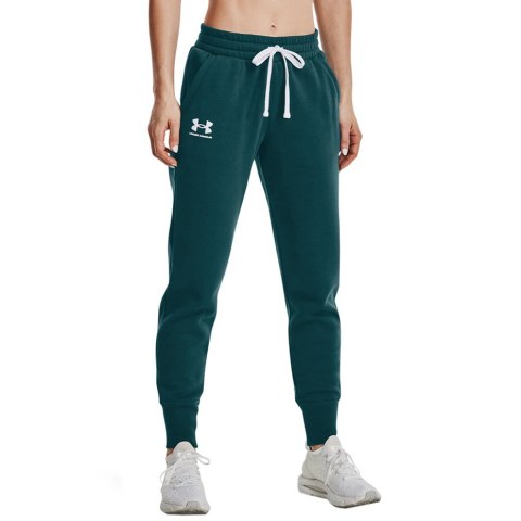 Spodnie damskie Under Armour Rival Fleece Joggers zielone 1356416 716 Spodnie damskie Under Armour Rival Fleece Joggers zielone 1356416 716