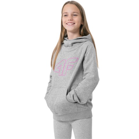 Bluza dla dziewczynki 4F szary melanż HJZ22 JBLD002 25M Bluza dla dziewczynki 4F szary melanż HJZ22 JBLD002 25M
