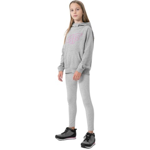Bluza dla dziewczynki 4F szary melanż HJZ22 JBLD002 25M Bluza dla dziewczynki 4F szary melanż HJZ22 JBLD002 25M