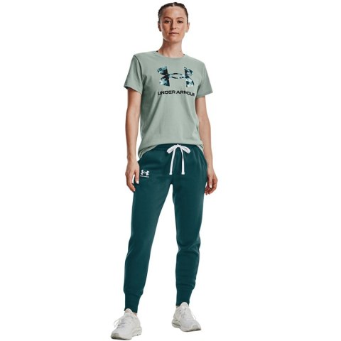 Spodnie damskie Under Armour Rival Fleece Joggers zielone 1356416 716 Spodnie damskie Under Armour Rival Fleece Joggers zielone 1356416 716