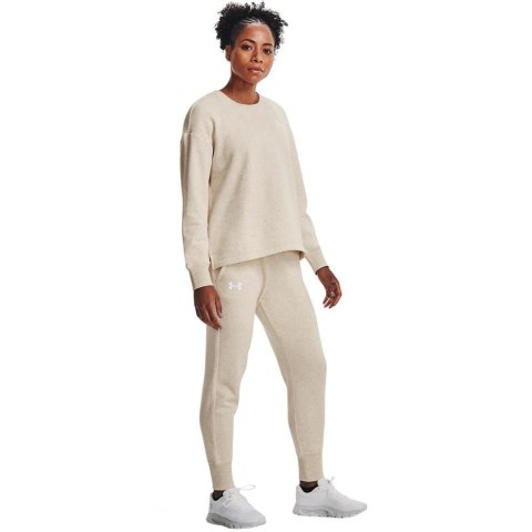 Spodnie damskie Under Armour Rival Fleece kremowe 1356416 783 Spodnie damskie Under Armour Rival Fleece kremowe 1356416 783