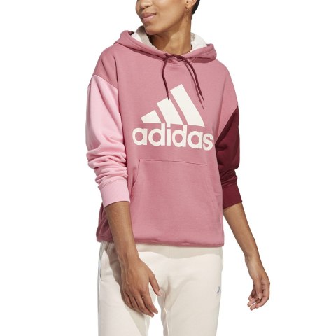 Bluza damska adidas Essentials Big Logo Oversized French Terry Hoodie różowa IC9869 Bluza damska adidas Essentials Big Logo Oversized French Terry Hoodie różowa IC9869