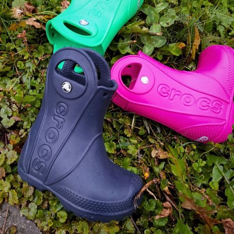 Kalosze dla dzieci Crocs Handle Rain zielone 12803 3E8 Kalosze dla dzieci Crocs Handle Rain zielone 12803 3E8