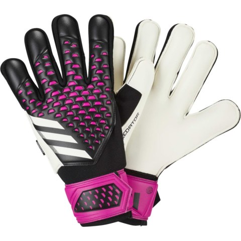 Rękawice bramkarskie adidas Predator Match Fingersave czarno-różowe HN3340 Rękawice bramkarskie adidas Predator Match Fingersave czarno-różowe HN3340