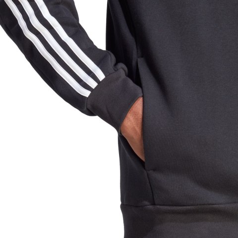 Bluza męska adidas Essentials Fleece 3-Stripes Full-Zip czarna IB4029 Bluza męska adidas Essentials Fleece 3-Stripes Full-Zip czarna IB4029
