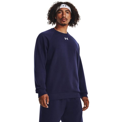Bluza męska Under Armour Rival Fleece Crew granatowa 1379755 410 Bluza męska Under Armour Rival Fleece Crew granatowa 1379755 410