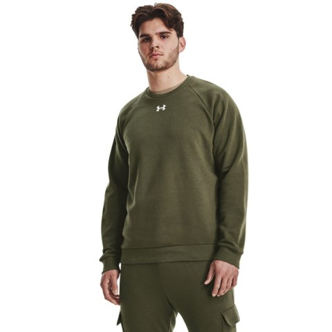 Bluza męska Under Armour Rival Fleece Crew khaki 1379755 390 Bluza męska Under Armour Rival Fleece Crew khaki 1379755 390
