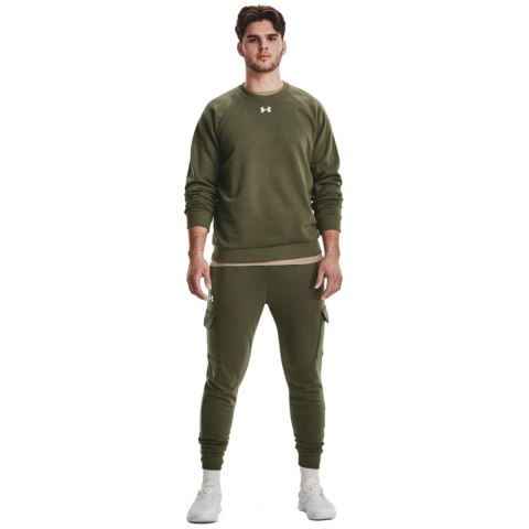 Bluza męska Under Armour Rival Fleece Crew khaki 1379755 390 Bluza męska Under Armour Rival Fleece Crew khaki 1379755 390