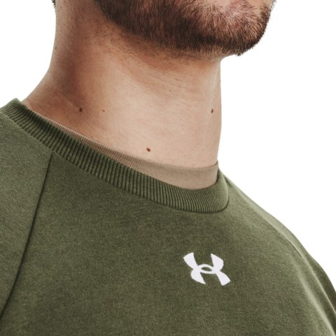 Bluza męska Under Armour Rival Fleece Crew khaki 1379755 390 Bluza męska Under Armour Rival Fleece Crew khaki 1379755 390