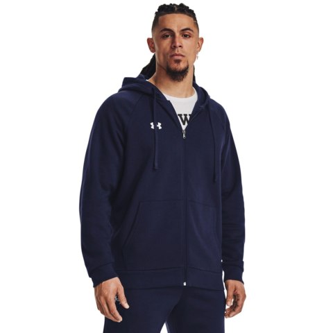 Bluza męska Under Armour Rival Fleece FZ Hoodie granatowa 1379767 410 Bluza męska Under Armour Rival Fleece FZ Hoodie granatowa 1379767 410