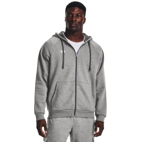 Bluza męska Under Armour Rival Fleece FZ Hoodie szara 1379767 025 Bluza męska Under Armour Rival Fleece FZ Hoodie szara 1379767 025