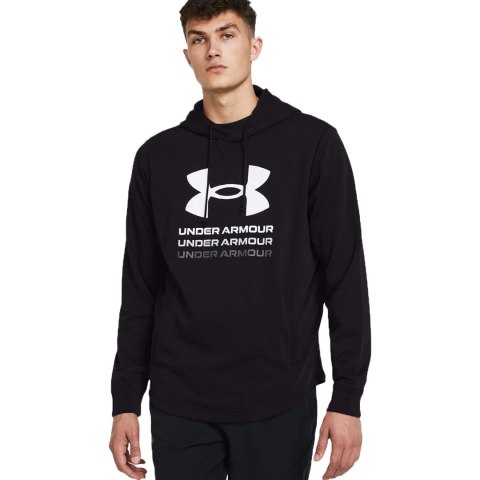Bluza męska Under Armour UA Rival Terry Graphic Hoodie czarna 1386047 001 Bluza męska Under Armour UA Rival Terry Graphic Hoodie czarna 1386047 001