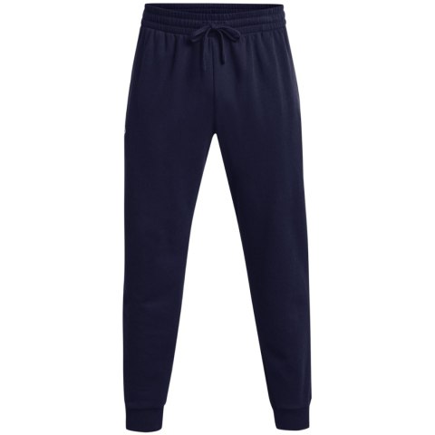 Spodnie męskie Under Armour Rival Fleece Joggers granatowe 1379774 410 Spodnie męskie Under Armour Rival Fleece Joggers granatowe 1379774 410