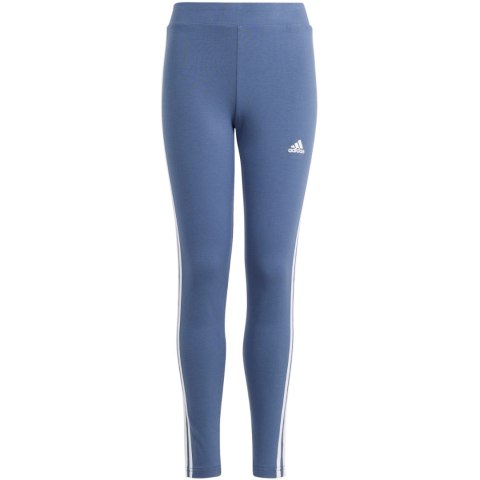 Legginsy dla dzieci adidas Essentials 3-Stripes Cotton Tights niebieskie IS2633 Legginsy dla dzieci adidas Essentials 3-Stripes Cotton Tights niebieskie IS2633