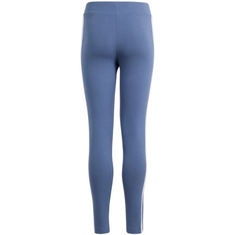 Legginsy dla dzieci adidas Essentials 3-Stripes Cotton Tights niebieskie IS2633 Legginsy dla dzieci adidas Essentials 3-Stripes Cotton Tights niebieskie IS2633