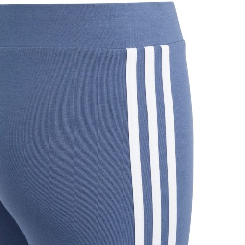 Legginsy dla dzieci adidas Essentials 3-Stripes Cotton Tights niebieskie IS2633 Legginsy dla dzieci adidas Essentials 3-Stripes Cotton Tights niebieskie IS2633