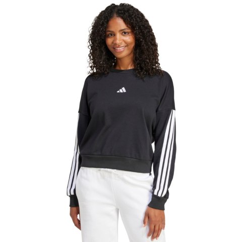 Bluza damska adidas Essentials 3-Stripes French Terry czarna JE0016 Bluza damska adidas Essentials 3-Stripes French Terry czarna JE0016
