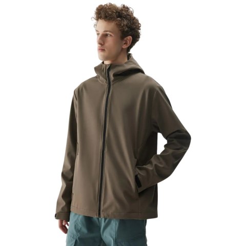 Kurtka męska softshell 4F M324 brązowa 4FWSS25TSOFM324 81S