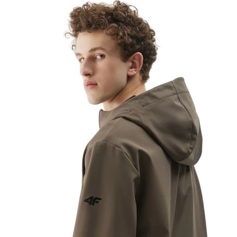 Kurtka męska softshell 4F M324 brązowa 4FWSS25TSOFM324 81S