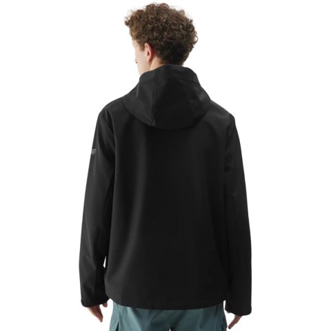 Kurtka męska softshell 4F M324 głęboka czerń 4FWSS25TSOFM324 20S
