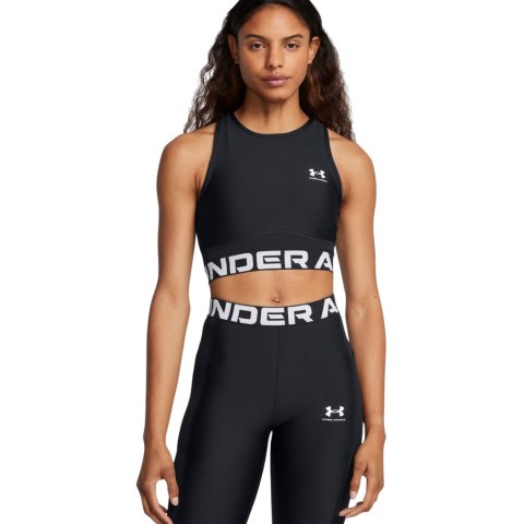 Koszulka damska Under Armour HeatGear Rib Tank czarna 1388694 001 Koszulka damska Under Armour HeatGear Rib Tank czarna 1388694 001