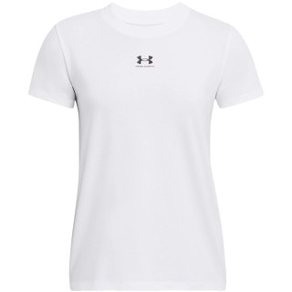 Koszulka damska Under Armour Rival Core SS biała 1383648 100