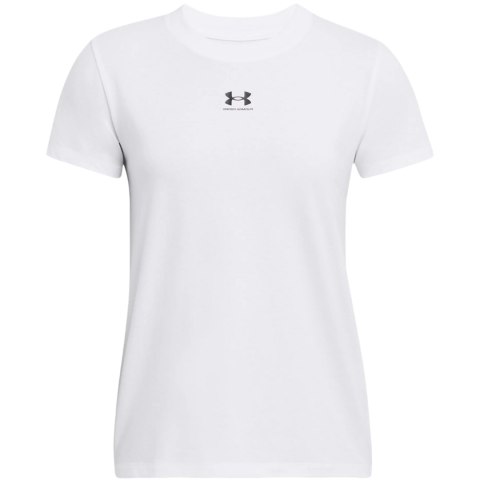 Koszulka damska Under Armour Rival Core SS biała 1383648 100 Koszulka damska Under Armour Rival Core SS biała 1383648 100