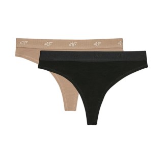 Majtki damskie stringi 4F F031 2-pak multikolor 4FWMM00UPTSF031 90S